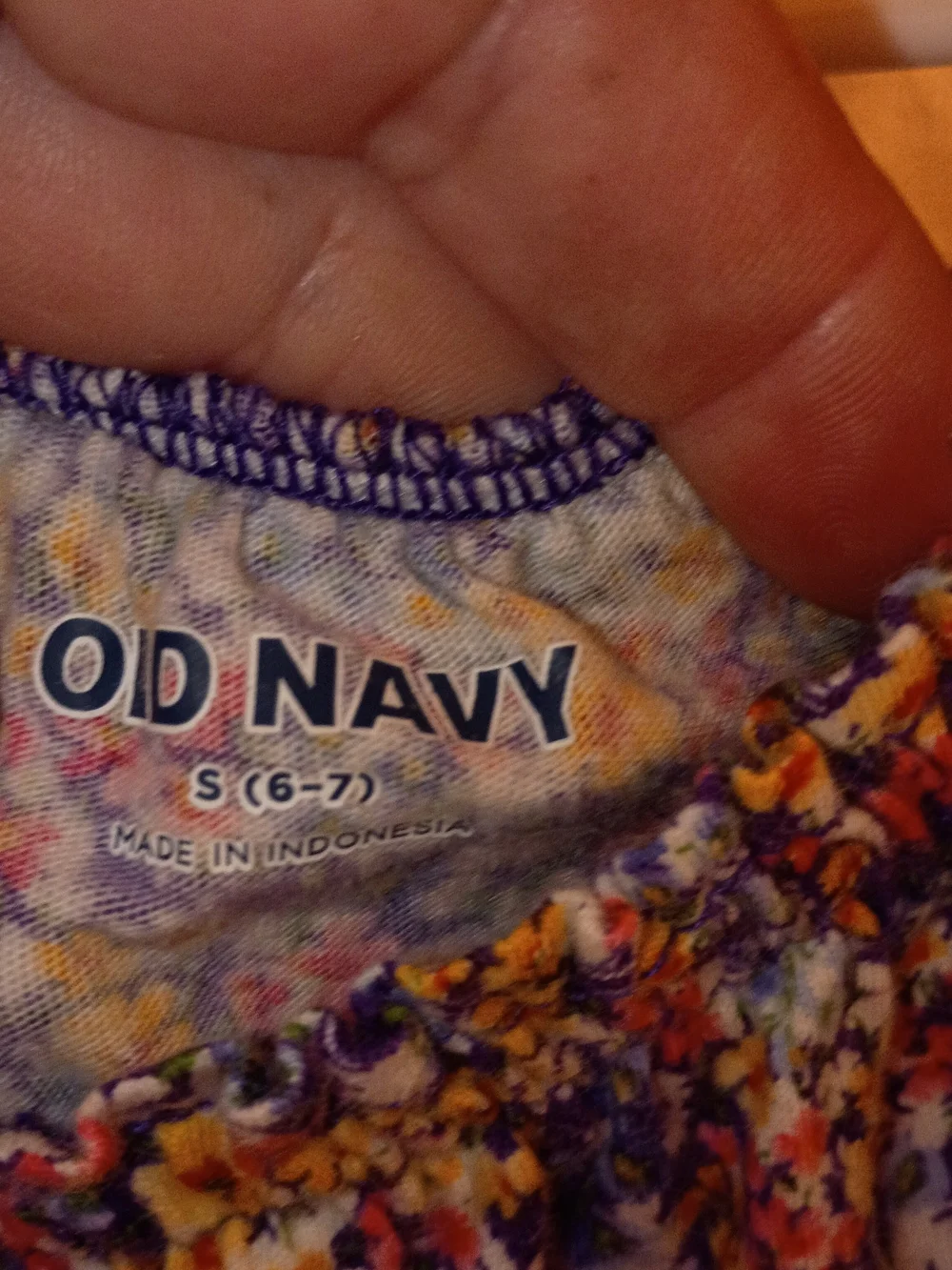 Old Navy Floral Girls One-Piece Bodysuit Romper - Blue, Yellow, Pink